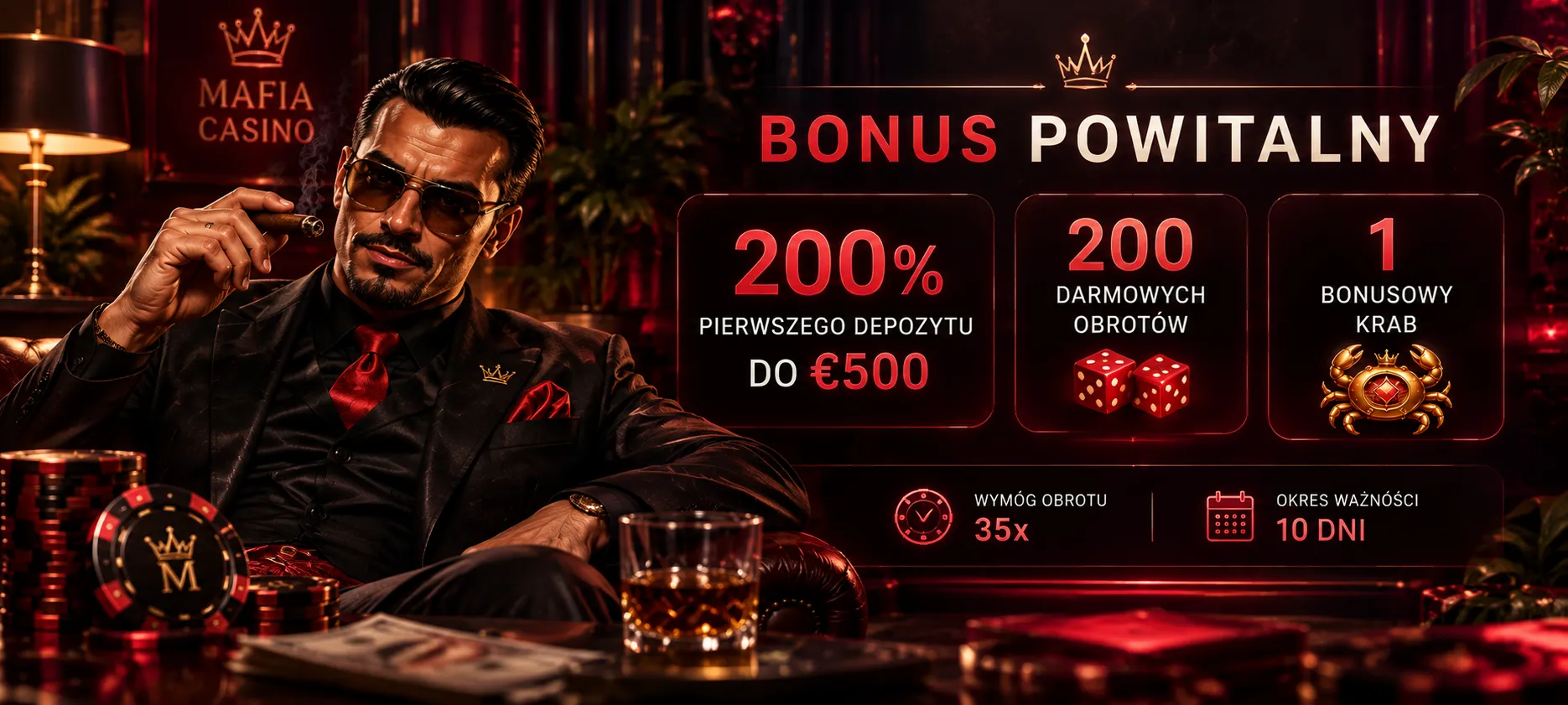 Bonus powitalny Mafia Casino